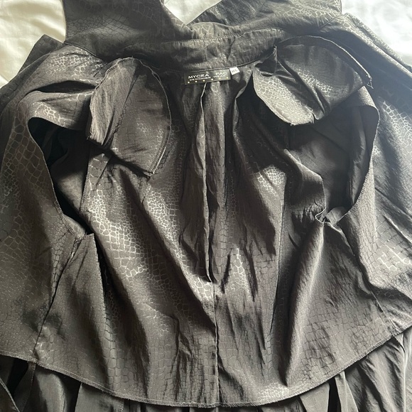 Mycra Pac Black  raincoat LONG Women's reptil print M/L - Picture 9 of 16